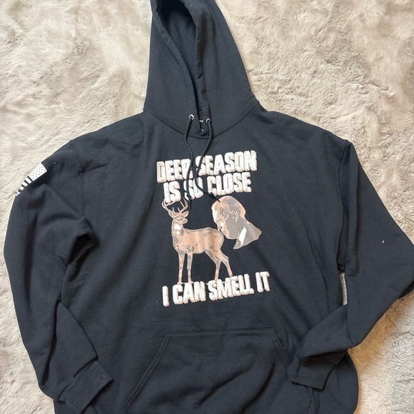 Men's Black Graphic Hoodie - Picture 1 of 4